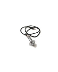 Verchromte Stereo-Klinkenbuchse mit Kabel für Piezo