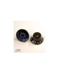 2 Chocolat Plexi US 24 Splines Hut-Form Bell Knobs TopHat Vintage