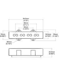 Set of 2 vintage Wilkinson MWBJ pickups for J Bass, Alnico 5
