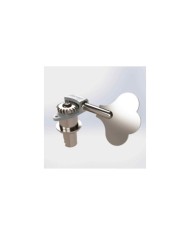 1 Hipshot Ultralight HB6C Bass-Mechanik Achse 1/2" Kleeblattflügel gebürstetes Chrom