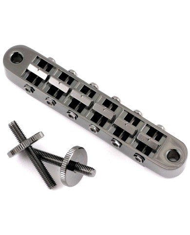 Gotoh Cosmo schwarzer Steg GE103B im Tune-O-Matic-Stil