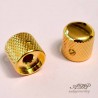 2 Telecaster Gold Metal Dome Knobs for 1/4" (6,35mm) SolidShaft Pots