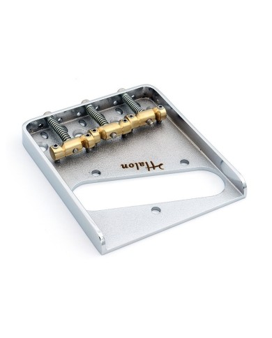 Halon Ashtray-Steg Typ Tele, kompensierte Messing-Saitenreiter, Chrom
