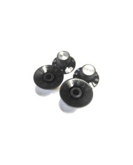 2 schwarze Tone- und Volume-Knöpfe, Hexenhut, Silver Reflector, für US-Potis