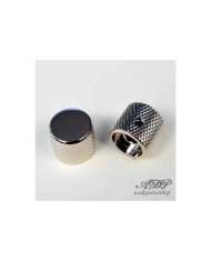 2 Metallknöpfe Nickel Big Grip P-Bass FlatTop für 6-mm-Potis