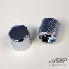 2 Boutons FlatTop Metal Chrome pour pots solidshaft 6,35mm (1/4")