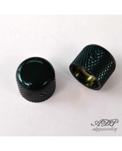2 schwarze Metallknöpfe von Gotoh für SplitShaft-Potentiometer 6mm