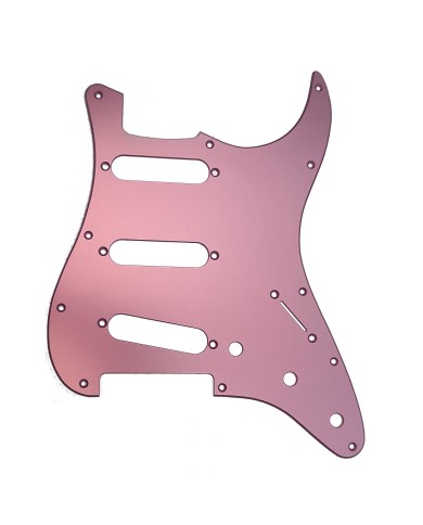 Pickguard rosa eloxiert, 11 Löcher für Stratocaster nach '72