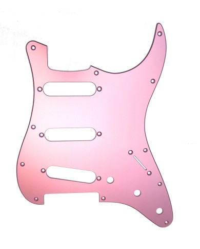 Pickguard rosa eloxiert, 11 Löcher für Stratocaster nach '72
