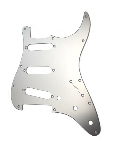 Eloxiertes silbernes (silver) Pickguard mit 11 Löchern für Stratocaster ab '72