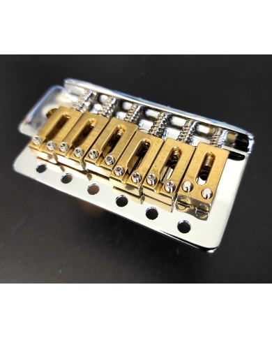 Strat Tremolo Chrom, Zinkblock und massive Messingreiter 11.3mm