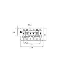 Strat-Tremolo Chrom, massiver Messingblock und Messingreiter 10.8mm