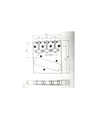 Cordier telecaster Gold 3 pontets Laiton 10.8mm