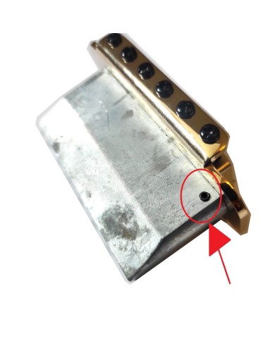 2-Punkt-Vibrato im Strat-Stil, Gold, mit 10.8mm Rollensaitenreitern