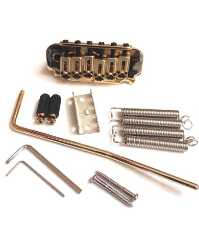 2-Punkt-Vibrato im Strat-Stil, Gold, mit 10.8mm Rollensaitenreitern