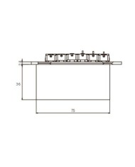 Strat style Gold tremolo, 2 points, roller saddles 10.8mm