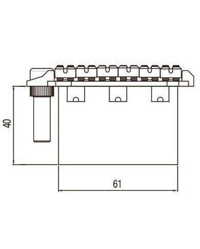 6-Schrauben-Tremolo im Strat-Stil, Chrom, 54mm, innovative 10.8mm Saitenreiter