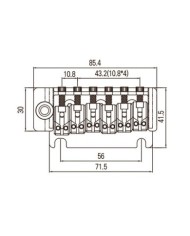 Tremolo 2 points chrome style Strat, pontets innovants 10.8mm