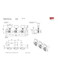 Schaller® Classic Hauser Gold 3+3 boutons plastique nacré