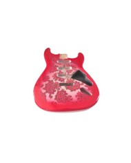 Stratocaster Body, Red Paisley, Alder 3 Pcs