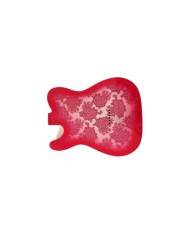 Telecaster Body Red Paisley, Double binding, 3-piece Alder