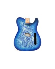 3-piece Alder Telecaster body, Blue Paisley Double binding