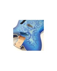 3-piece Alder Telecaster body, Blue Paisley Double binding