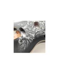 Telecaster Body Black Paisley, Double binding, 3-piece Alder