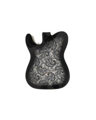 Corps Telecaster Black Paisley, Double binding, 3 pièces en Aulne