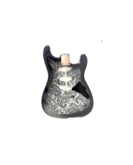 Stratocaster Body, Black Paisley, Alder 3 Pcs