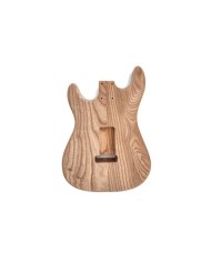 Corps Stratocaster en frêne toréfié, 2 pièces, non vernis, léger