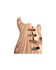 Corps Stratocaster en frêne toréfié, 2 pièces, non vernis, léger