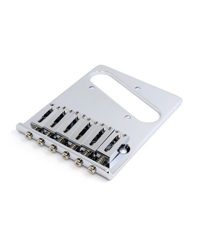 Telecaster Gotoh Chrom Steg mit Saitenhalter, 6 Messing-Saitenreiter GTC201-C
