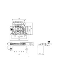 Black FLoyd Rose Double locking system Tremolo, R2 42mm Nut, block 32, L92mm