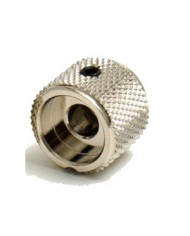 1 Nickel Duesenberg art deco Metal knob, 18mm Ø x 16mm