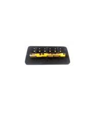 Kurze Wilkinson Black Telecaster-Bridge, 3 kompensierte Messingreiter