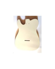 Corps Telecaster en Aulne 3 pièces style Vintage White, Satin nitro