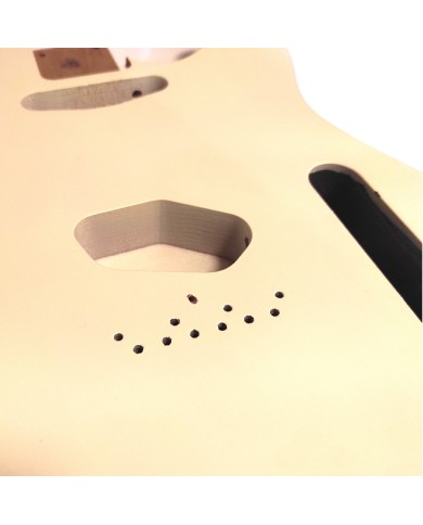Corps Telecaster Vintage White, Satin nitro, Aulne