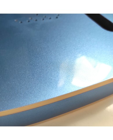 Corps Telecaster Metallic Blue, double binding, vernis gloss