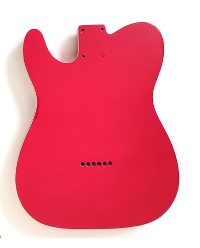 Telecaster-Korpus Fiesta Red, doppeltes Binding, 3-teilig Erle