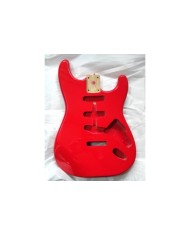 Corps Stratocaster en aulne 3 pièces Fiesta red Vernis Gloss