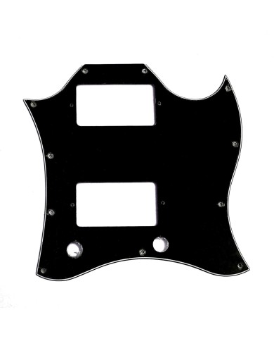 WD Custom Schlagbrett für Gibson 63-70 Full Face SG, Schwarz, 3-lagig
