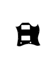 WD Custom Pickguard For Gibson 63-70 Full Face SG, Black 3ply
