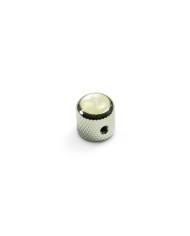 Q-Parts Mini-Dome-Knopf, Chrom und Perlmuttweiß