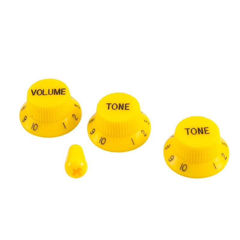 Set de bouton Strat jaune Set de bouton Strat jaune
