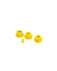 Set de boutons Stratocaster UFO – Volume, Tone, Switch (Jaune, Vert, Bleu)