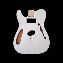 Corps Telecaster Thinline gaucher, Olympic white