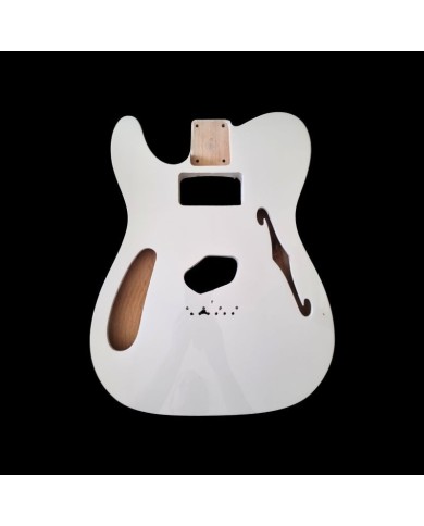 Linkshänder Telecaster Thinline Korpus, Olympic White