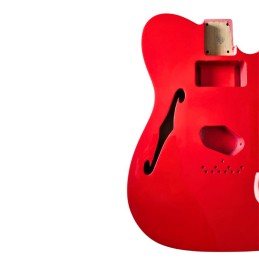 détails Telecaster Thinline Fiesta Red