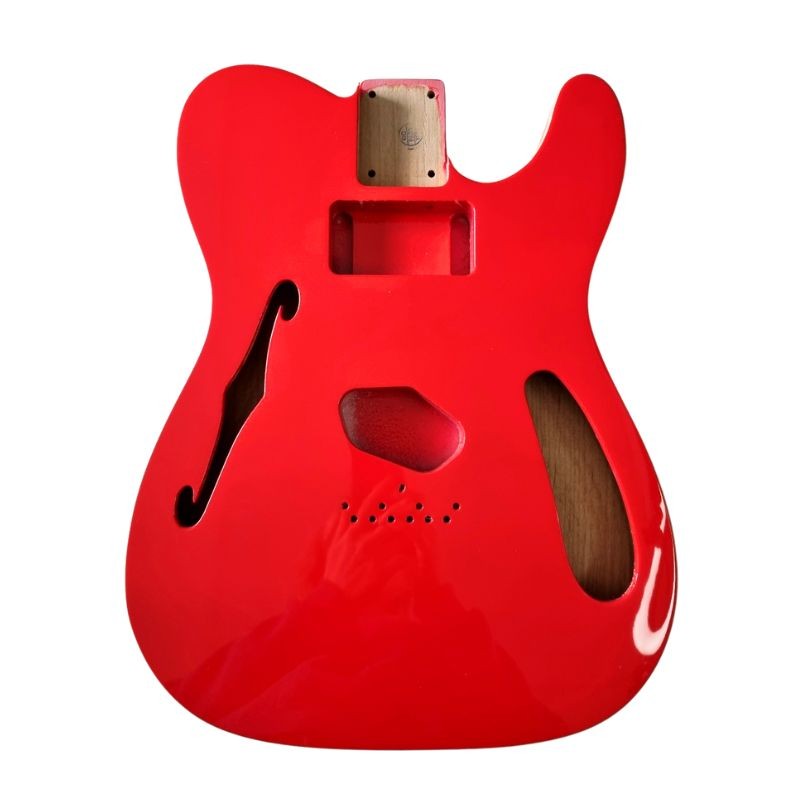 Double binding Telecaster Thinline body Fiesta Red Double binding Telecaster Thinline body Fiesta Red